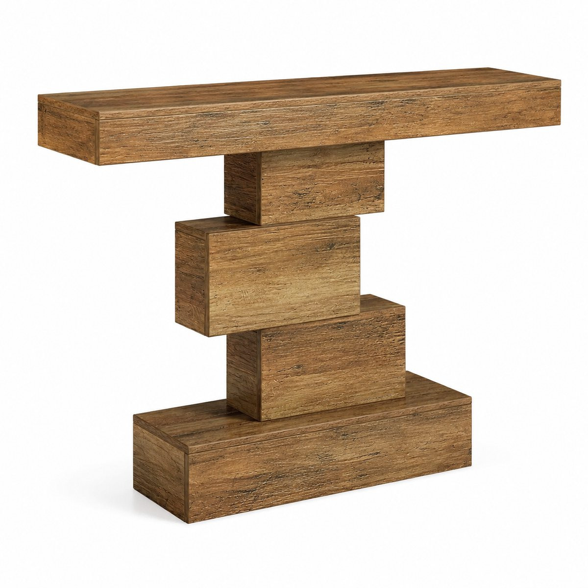 ITRONIQ Console Tafel Bruin - Moderne Haltafel met Geometrisch Frame - Breedte: 108 cm