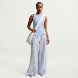 NIKE Sportswear Rib Tight Tanktop Damen 407 - hydrogen blue/white L