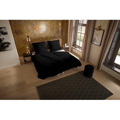 Bettwäsche "Pure uni", schwarz, B/L: 200cm x 200cm, 1 Stk., 2 Stk., Microfaser, B/L: 80cm x 80cm & 80cm x 80cm, 3 Stk., Microfaser, Obermaterial: 100% Polyester, PURE LUXURY COLLECTION, Bettwäsche, Bettwäsche, Mikrofaser, Pflegeleicht, Weich,...