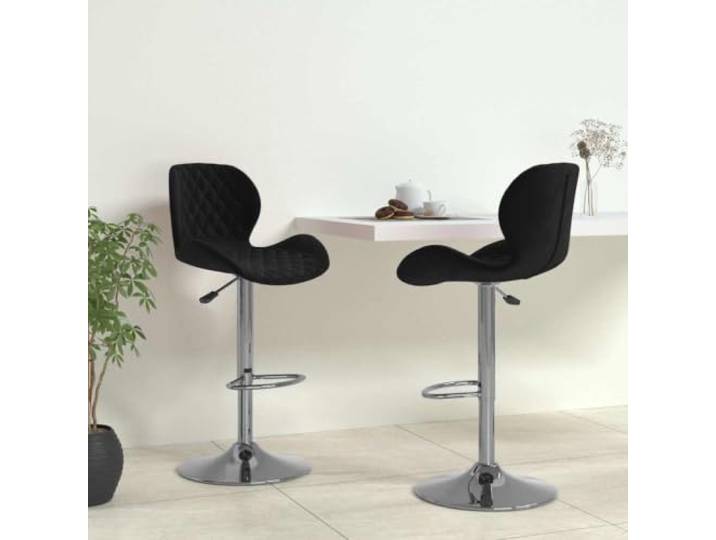 KGTKGTYER Barhocker 2 STK. Samt - Höhenverstellbar/Drehbar/Chrom Eleganter Sitzkomfort, Robustes Stahlgestell, Fußstütze inklusive