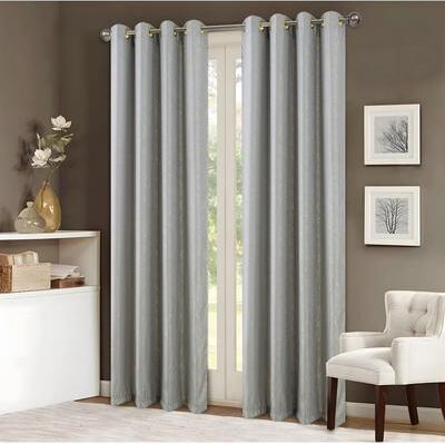 RT Designer Collection "Soho Foil Print Window Curtain 90"""