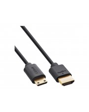 InLine Slim Ultra High Speed HDMI Kabel 8K4K A Stecker C Mini schwarz gold Audio/Multimedia Digital/Display/Video Netzwerk Lautsprecher 0,5 m (17955C)