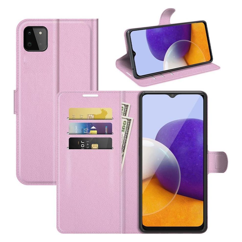 Cover-Discount Galaxy A22 5G - Leder Etui Hülle rosa (Samsung Galaxy A22 5G) (101238464B)