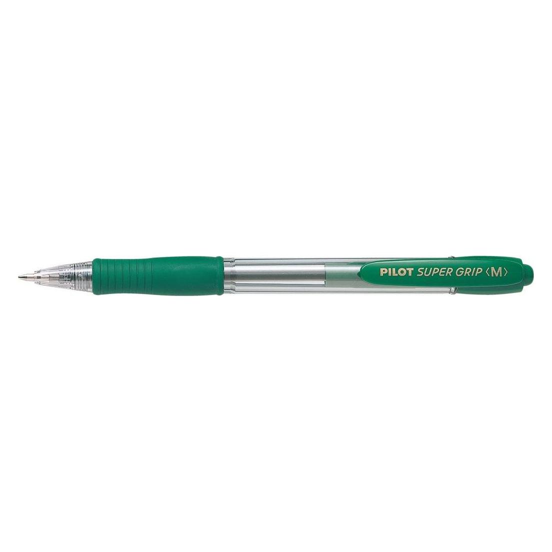 Pilot Kugelschreiber Super Grip 0,4mm M grün nicht dokumentenecht Farbe des Schaftes: transparent (1x) (2030004)