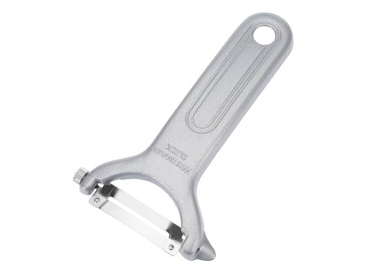 Westmark Groente- en aspergeschiller, Quick, gebogen roestvrijstalen mes, aluminium coating, 60952270