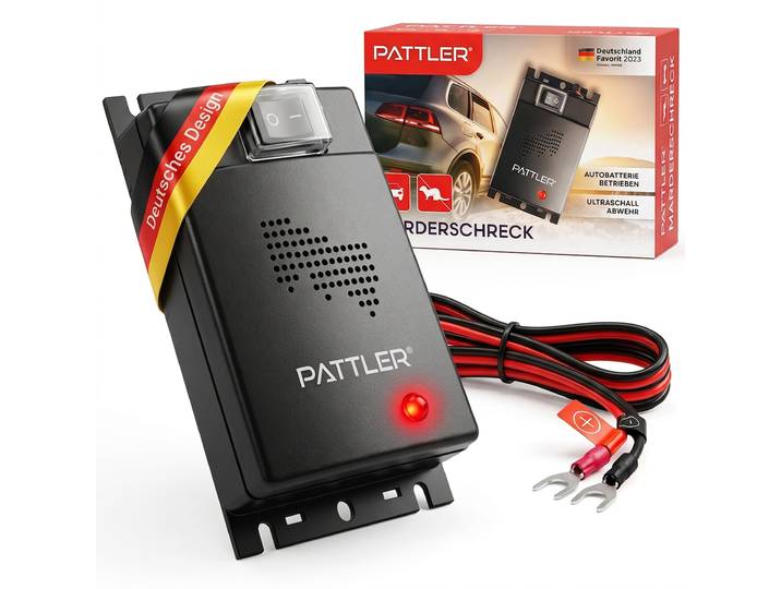 Ultraschall-Tierabwehr PATTLER Marderschreck 12 Volt fürs Auto , schwarz, Kunststoff, Tierfernhaltegeräte, Ultraschall-Tierabwehr, 1 Gerät