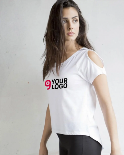 T-shirt da donna con coda a goccia Classic Fit Personalizzate o neutre SF