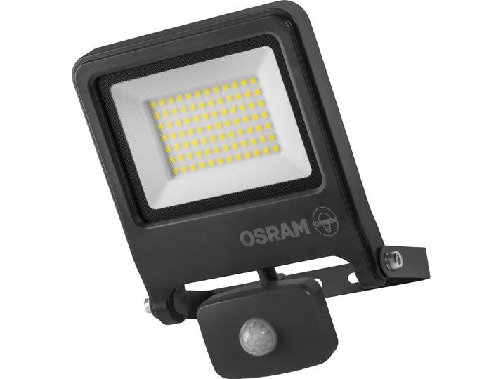 OSRAM ENDURA FLOOD PC Projecteur LED 50W avec capteur\, 4000K\, 5000 lumens\, IP44 Projecteur Détecteur IR\, portée réglable jusqu'à 9m\, gris foncé