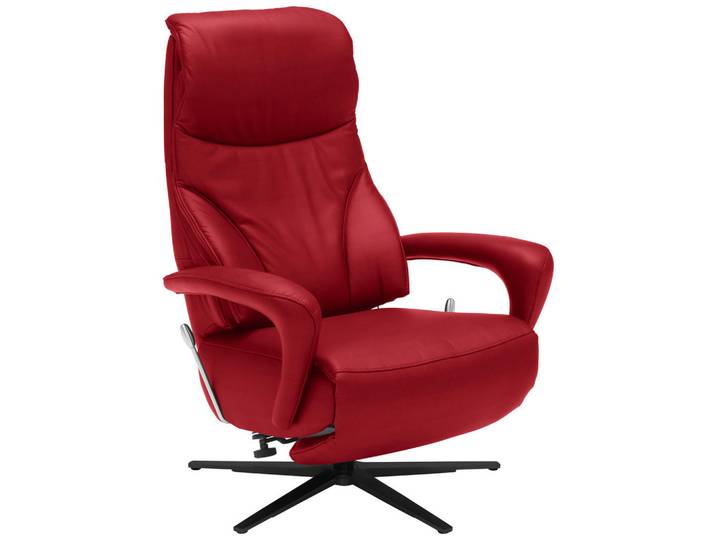 Dieter Knoll Relaxsessel, Rot, Metall, Echtleder, 75x106x88 cm, Goldenes M, Fussart wählbar, Lederauswahl, Stoffauswahl, Relaxfunktion, Herz-Waage-Funktion, Wohnzimmer, Sessel, Relaxsessel