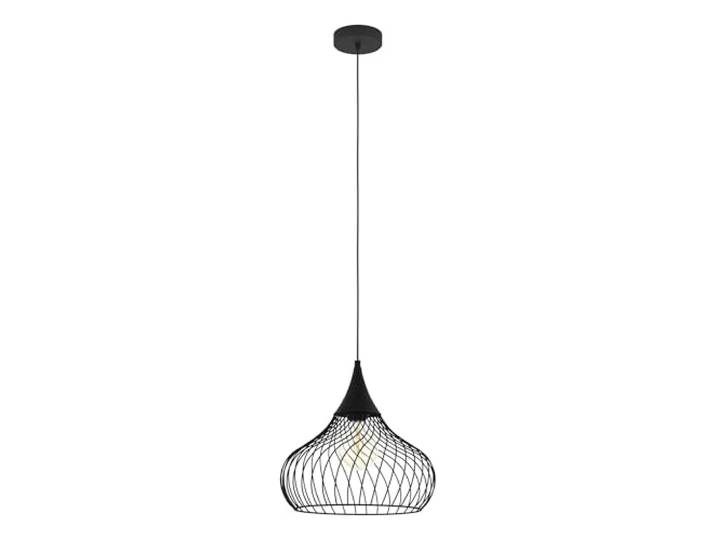 Eglo Suspension Staverton\, lampe suspendue vintage 1 flamme\, style industriel rétro\, suspension en acier\, lampe de table à manger\, lampe de salon suspendue noire\, douille E27