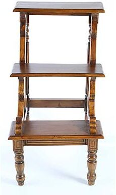 Orchard Creek Designs Library 3 Step Wood Step Stool