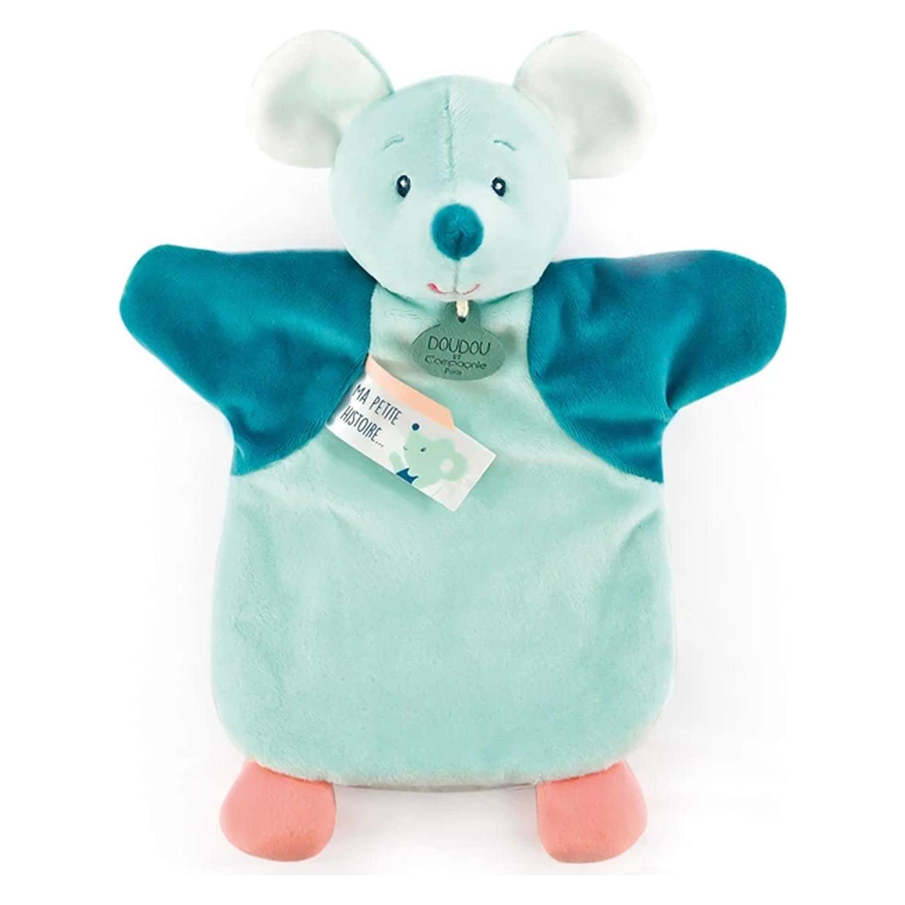 Doudou et Compagnie Handpuppe grüne Maus 25cm (MQ4) (DC4005)