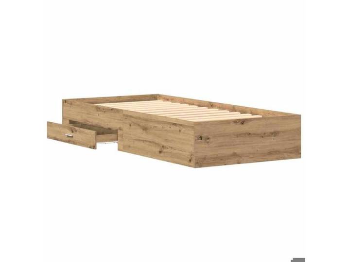 BURKE* Lit simple 90x200cm moderne Structure de lit Chêne artisanal Bois d'ingénierie- LL902