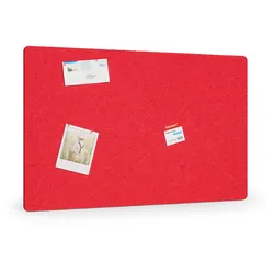 Akustikplatte 120 x 80 cm, runde Ecken, rot