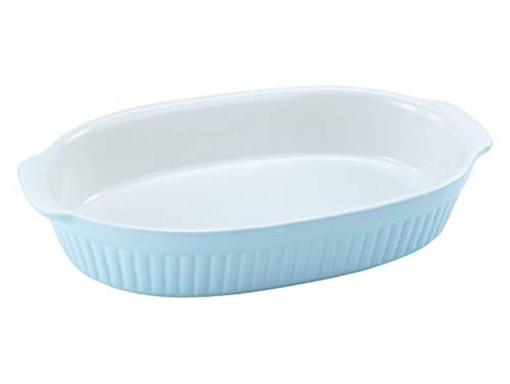 CreaTable\, 33054\, Série Classic PASTELL Cuisine\, plat à gratin ovale\, bleu\, ensemble de vaisselle\, plat à gratin 1 pièce