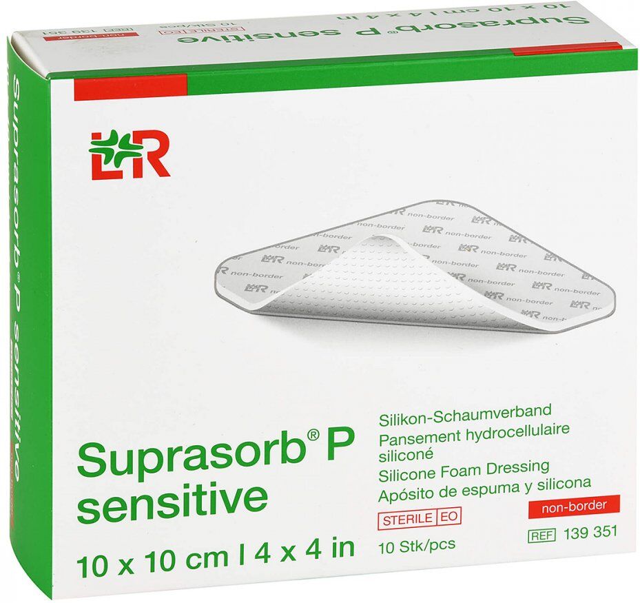 Suprasorb P sensitive Pu-schaumv.non-bor.10x10cm