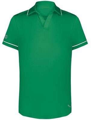 Holloway 222701 Women's Performance Polo Powered by Coolcore Shirt in Kelly/White size 2XL   Polyester/Elastane
