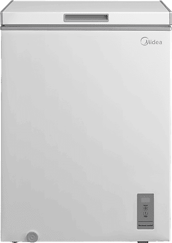 Congelador horizontal - Midea MDRC211FZE01, 143L, 85 cm Alto, Inverter, Fast Freezing, Control Electrónico, Blanco