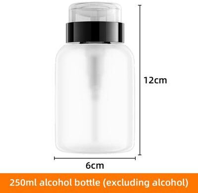 Inspired Living Premium Clear Refillable Press Pump Bottle Leak Proof 60 150 250 Ml Empty Alcohol Bottles Dispenser For Liquids & Clea 250ml X1 Pcs