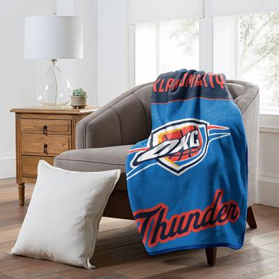 Sweet Home Collection "NBA Officially Licensed Oklahoma City Thunder 46"" x 60"" Microfiber Throw Blanket"