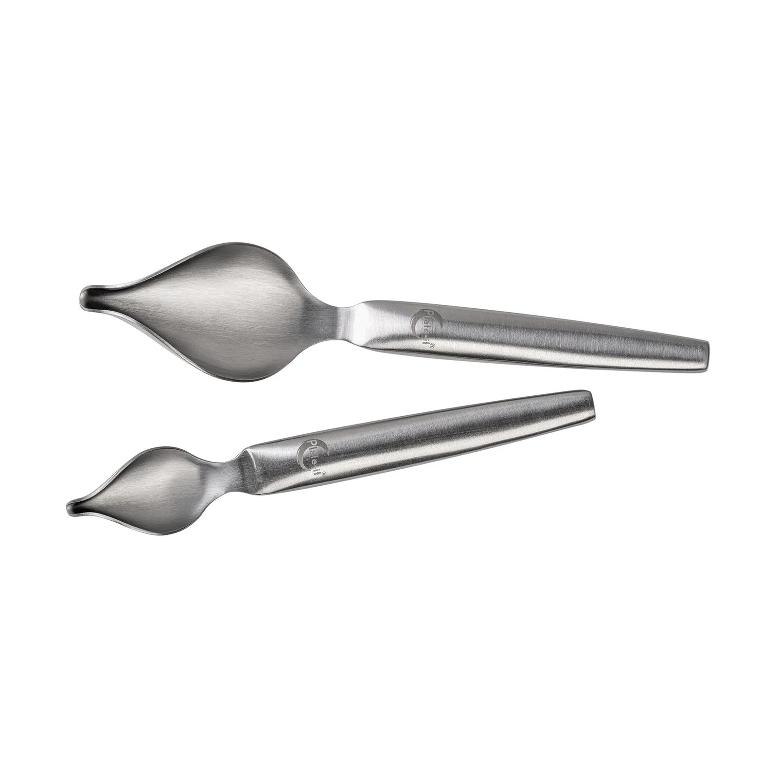 Plate It decoratieschepjes van roestvrij staal, 2-pack