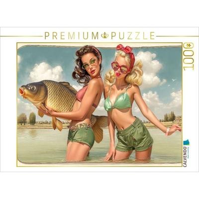 CALVENDO Puzzle Diese beiden haben´s drauf - das Fischeangeln | 1000 Teile Lege-Größe 64x48cm Foto-Puzzle für glückliche Stunden, Game von , Calvendo