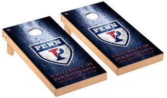 Skip's Garage University of Pennsylvania Penn Quakers Museum Cornhole Board Set