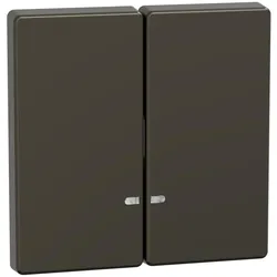 Merten MEG3420-6052 Doppelwippe mit Kontrollfenster, Moccametallic, System Design MEG34206052