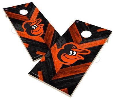 Skip's Garage Baltimore Orioles MLB Cornhole Board Set
