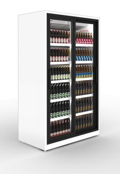 Gastro Getränkekühlschrank | Flaschenkühlschrank | Gewerbekühlschrank | 2 Glastüren | 1610 Liter | +1 bis +9 °C
