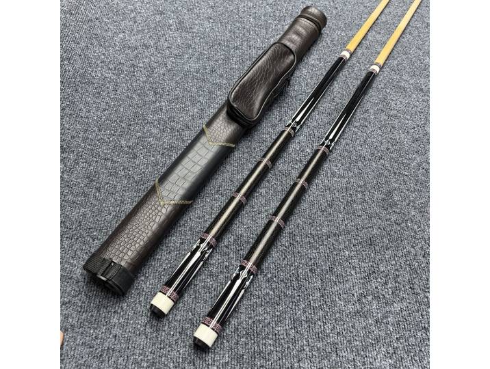 Bâton de queue de billard 1/2 fait à la main avec étui et accessoires, pointe 58 pouces 12,5 mm pour usage domestique et club, queue anglaise
