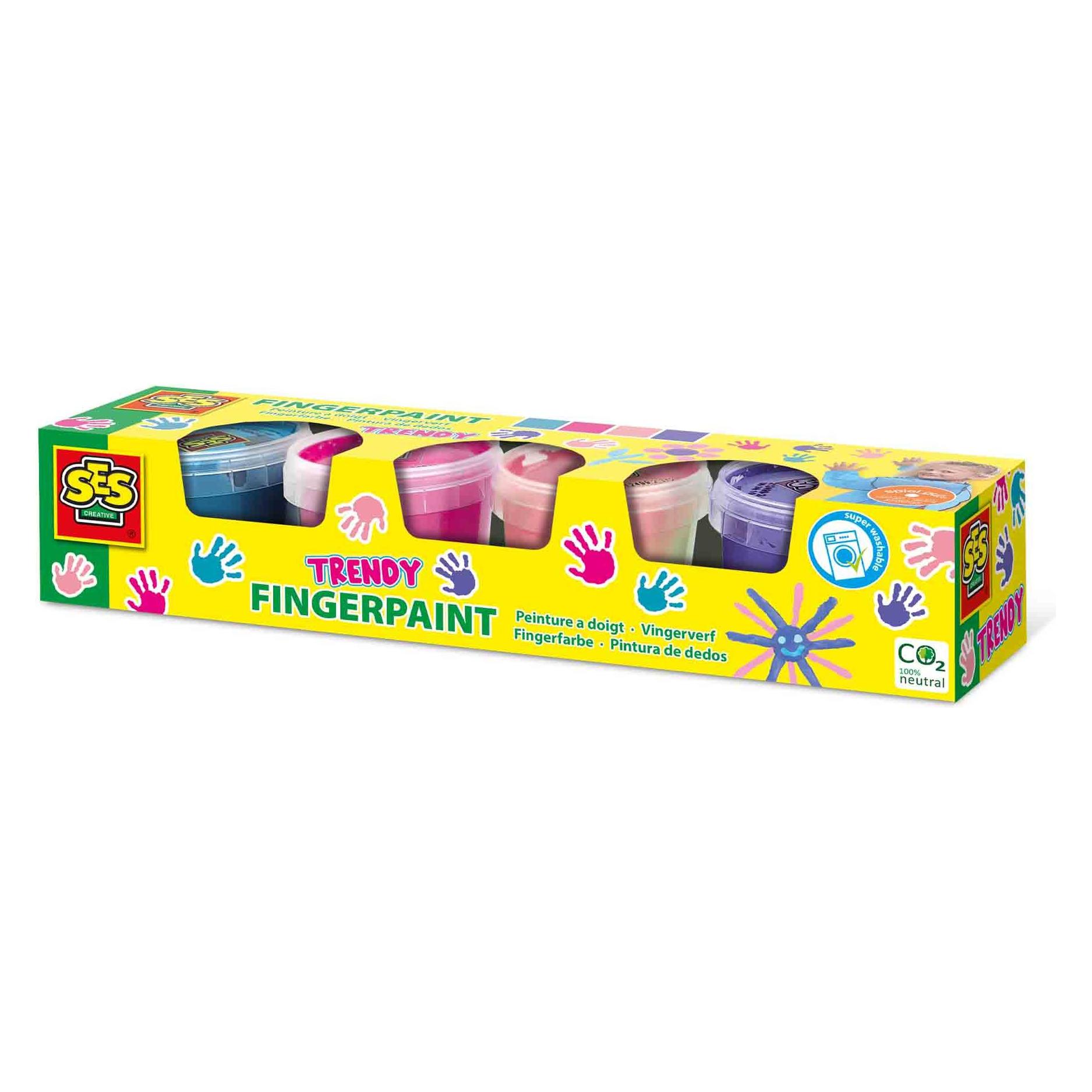 Ses Fingerfarbe Trendfarben, 4x110ml (440 ml) (00392)