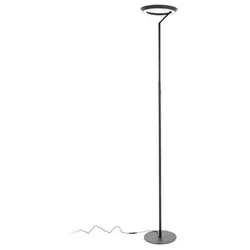 LED Stehleuchte Deckenfluter 2 Lichtpanele stufenlos dimmbar Ø 26cm x 176cm