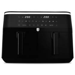 BerlingerHaus BH9883 Heißluft-Fritteuse 9 l 3100 W Antihaftbeschichtung, Heißluft-Funktion, Sichtfenster, Timerfunktion, digitaler Timer, 2 getrennte BH/9883