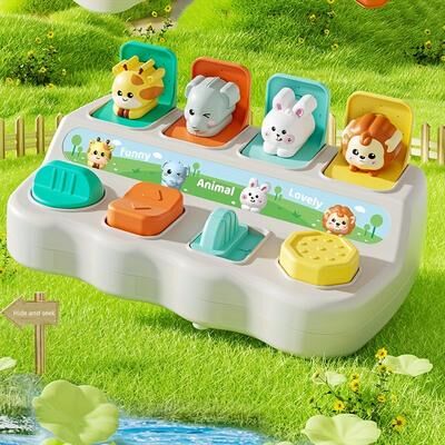 Market Central Montessori Pop Up Animal Toy Learning Box For Kids Logic And Motor Skill Development Montessori Pop Up Animal Toy Learning Box For Kids Logic And Motor Skill Development