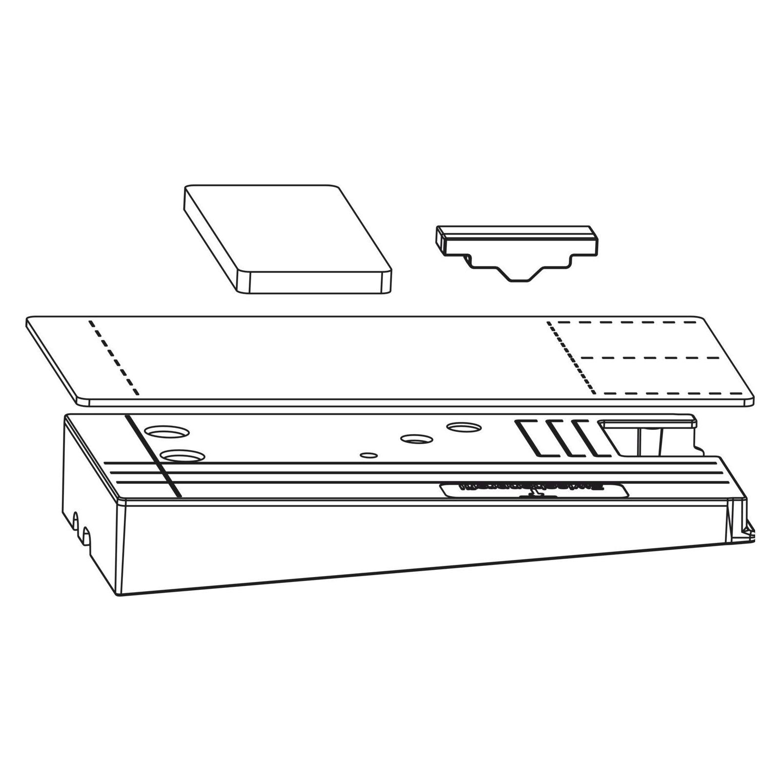 Maco HS Dichtungsplatten-Set m.Entwässerung, Zwischenprofil 155, rechts, silber (104689)