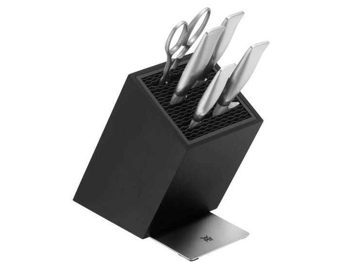 WMF Messer-Set Grand Gourmet (mit FlexTec Messerblock und Küchenschere, 6-tlg), Made in Germany