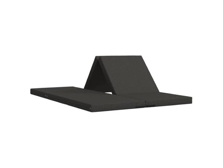 HBBMGYD Schlafsofa, faltbar, 140 cm, Dunkelgrau, mit Bezug mit Stoff 100 % Polyester, manueller Mechanismus, umwandelbar, Schaumstoffpolsterung, kompaktes Design, faltbar, einfache Wartung