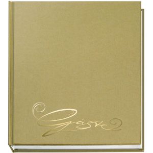 Veloflex Gästebuch 5420011 Classic, gold, 20,5 x 24 cm, blanko weiß, Hardcover mit Prägung, 144 Seiten