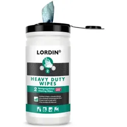 Feuchttücher Lordin Heavy Duty Wipes 90 Stück je Dose für Hände und Gegenstände, reinigt ohne Wasser und Seife
