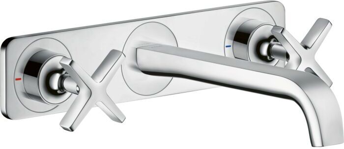 Hansgrohe Axor Citterio E Fertigmontageset 36115000 Unterputz-3-Loch-Waschtischarmatur, Platte, chrom