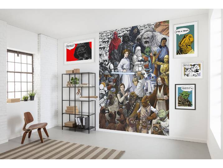 Fototapete KOMAR STAR WARS Classic Cartoon Collage - Größe 184 x 254 cm , bunt, Rollen: 1, Papier, Tapeten, Fototapete, Kinderzimmer