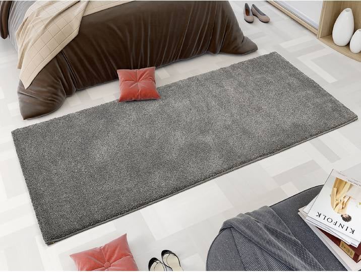 Tapis de couloir Moss Mono 80 x 300cm Gris/Gris foncé