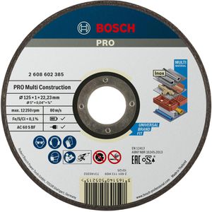Bosch Trennscheibe PRO Multi Material AC 60 S BF, 125 x 1 mm, für Metall, Beton, Fliesen, Kunststoff