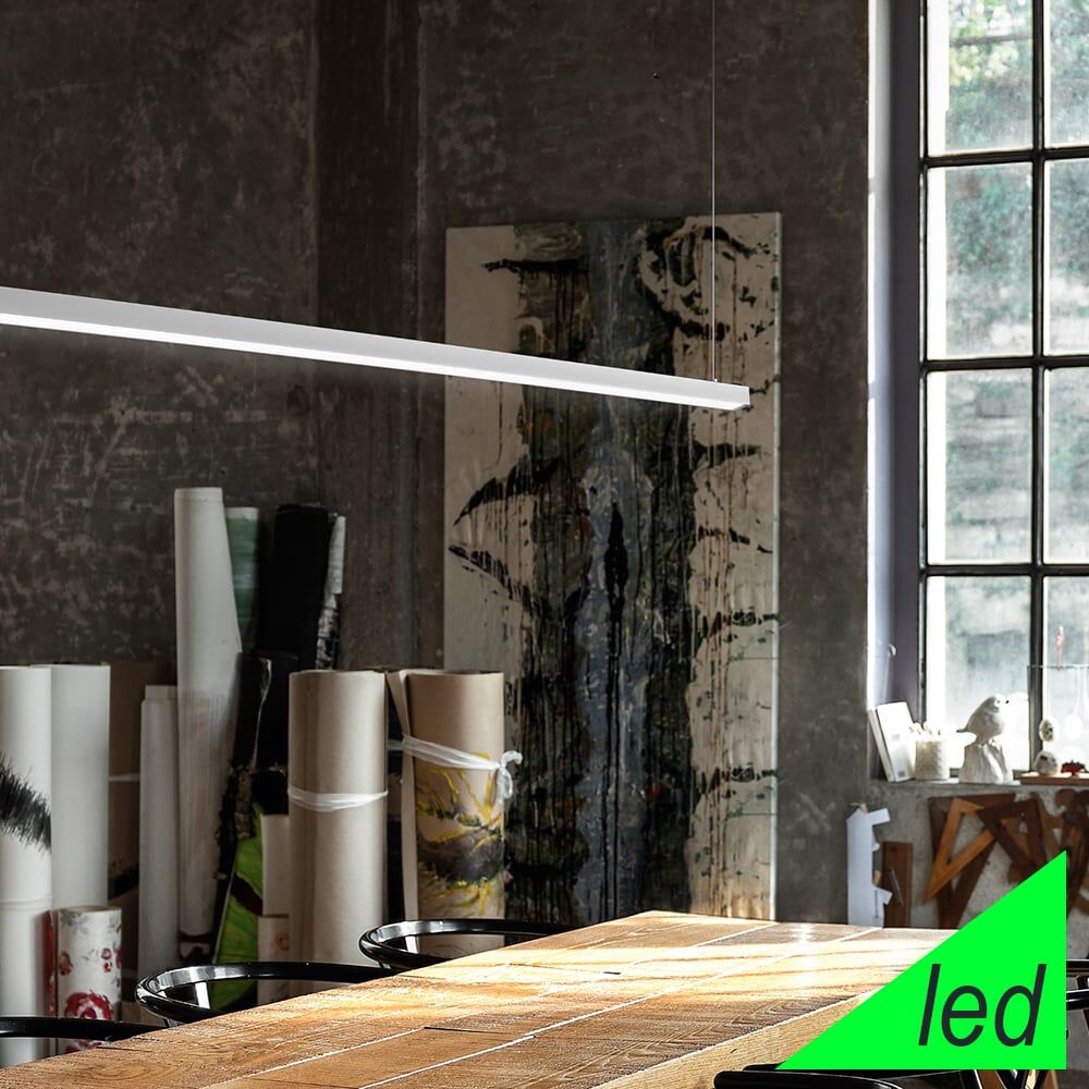 Perenz Link 8052 B Lampada A Sospensione Led, Barra Bianco Opaco