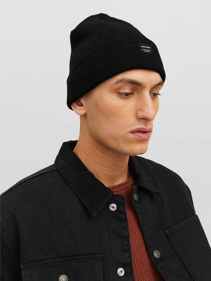 Jack & Jones Mütze in Schwarz - onesize