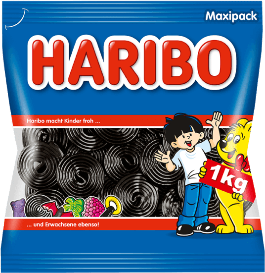 Haribo Escargots Réglisse - 1 kg