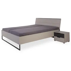 Bett WALEKA (LF 180x200 cm) - grau - LF 180x200 cm