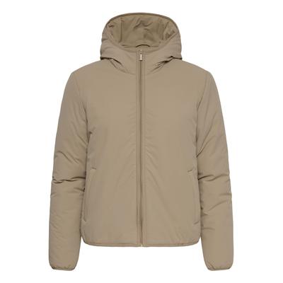 Wintermantel KAFFE "KAFFE Jacke KAscarlett", Damen, Gr. 42, beige (plaza taupe), Mäntel Wintermantel