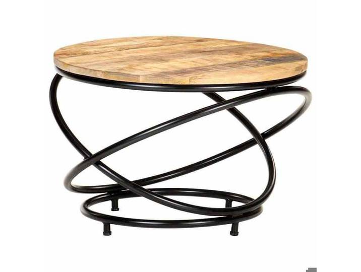 VIDAXL - Table de salon Anti l'humidité Table basse - Noir - 60x60x40 cm - Bois massif de manguier brut 920611 Assemblage requis